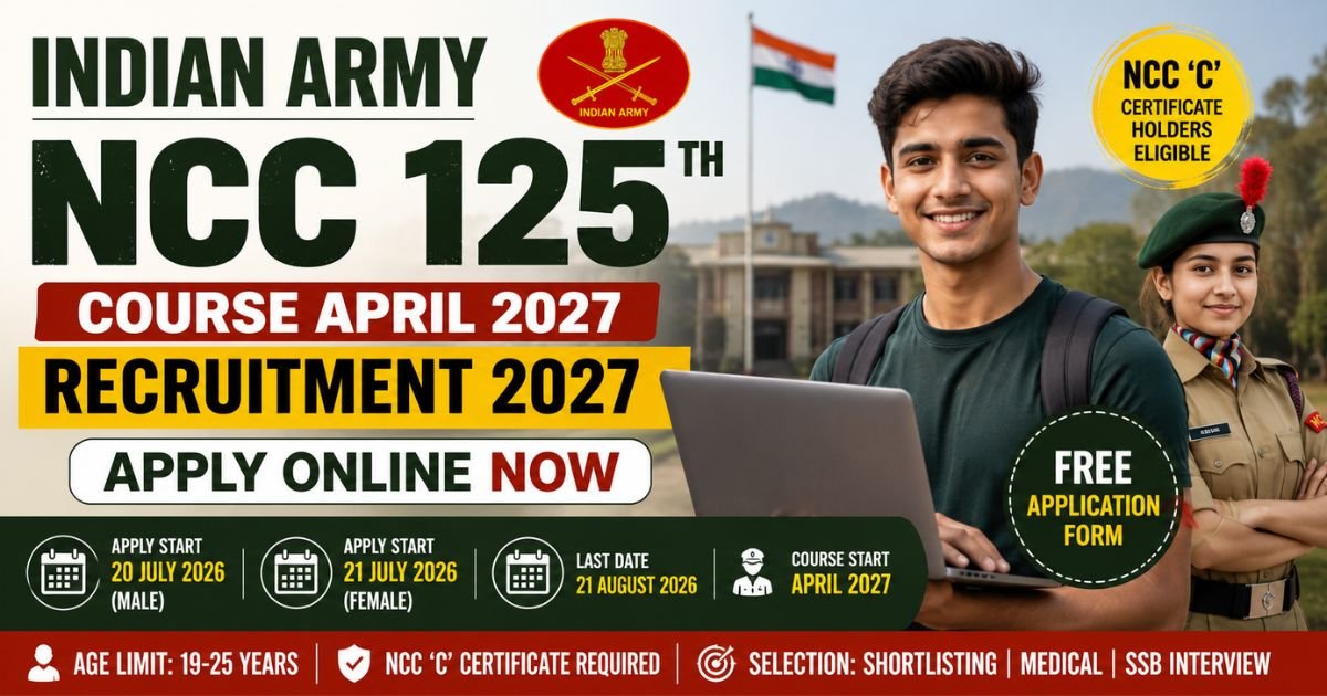 Indian Army NCC 125th Recruitment 2027