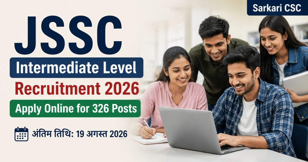 JSSC Intermediate Level Recruitment 2026