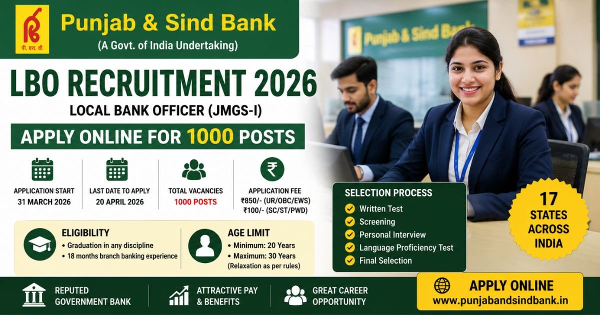 Punjab & Sind Bank LBO Recruitment 2026