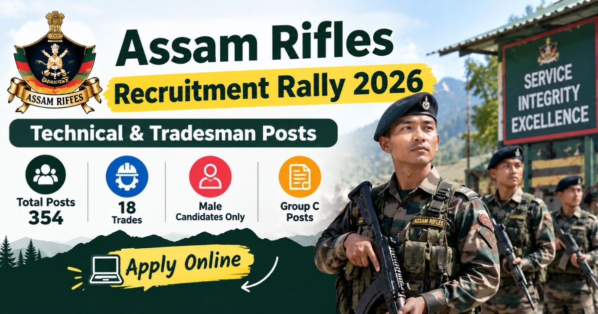 Assam Rifles Technical & Tradesman Recruitment Rally 2026