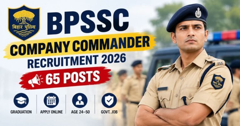 Bihar Police Company Commander Recruitment 2026