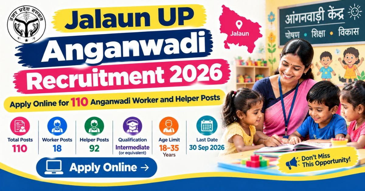 Jalaun UP Anganwadi Recruitment 2026