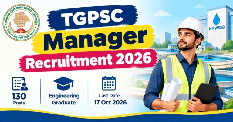 TGPSC Manager Recruitment 2026