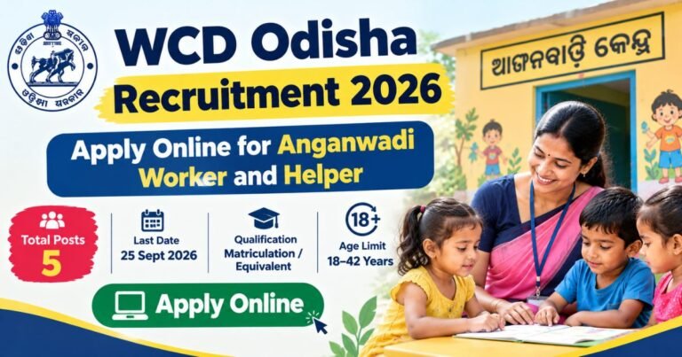 WCD Odisha Recruitment 2026