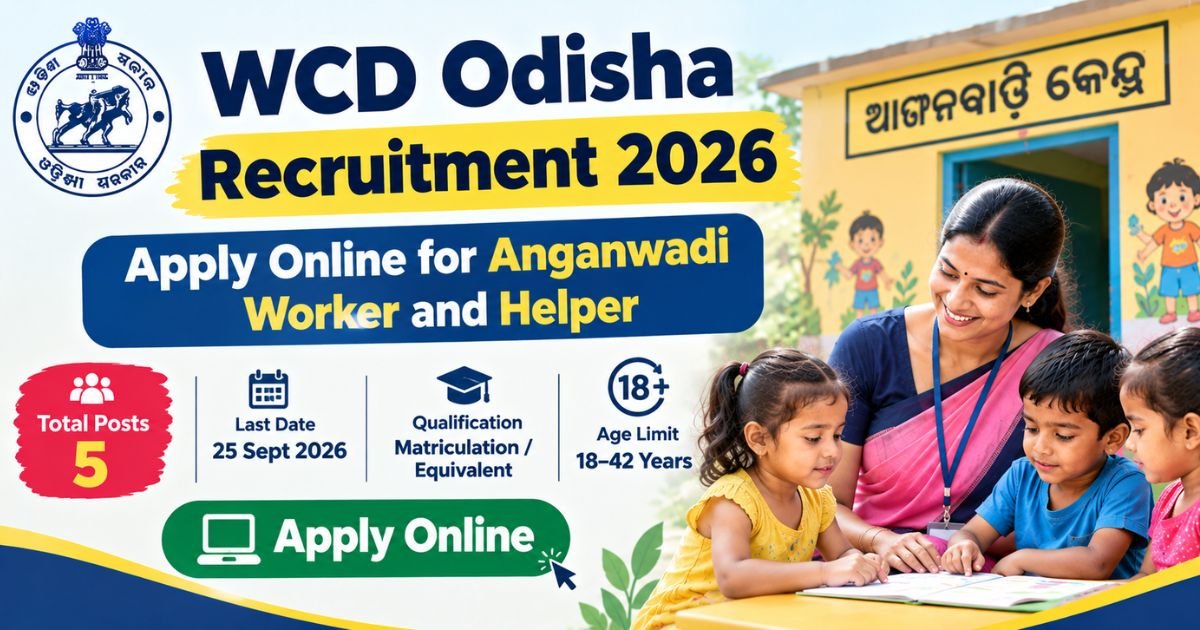 WCD Odisha Recruitment 2026