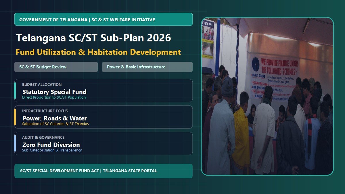 Telangana SC ST Sub Plan 2026 Fund Utilization and Development Updates