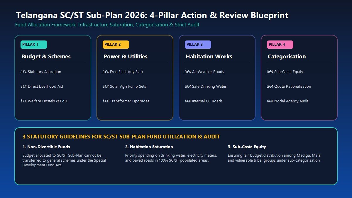 Telangana SC ST Sub Plan 2026 4-Pillar Action and Review Blueprint