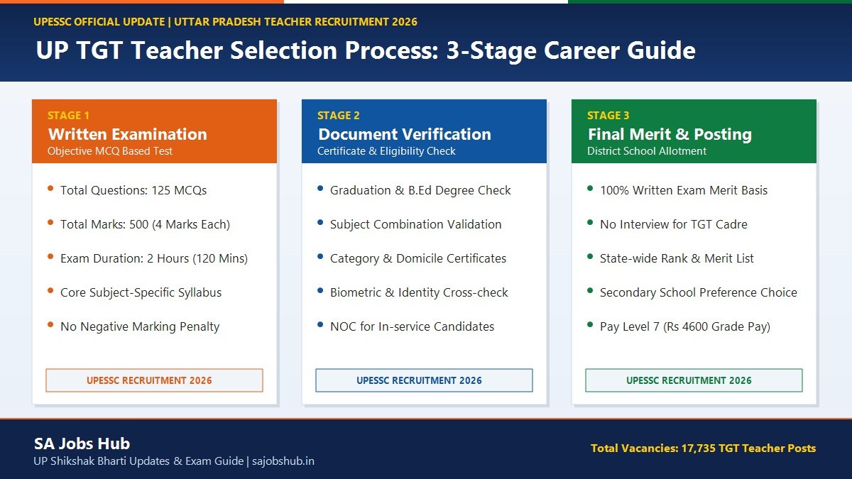 UP TGT Teacher Selection Process Infographic